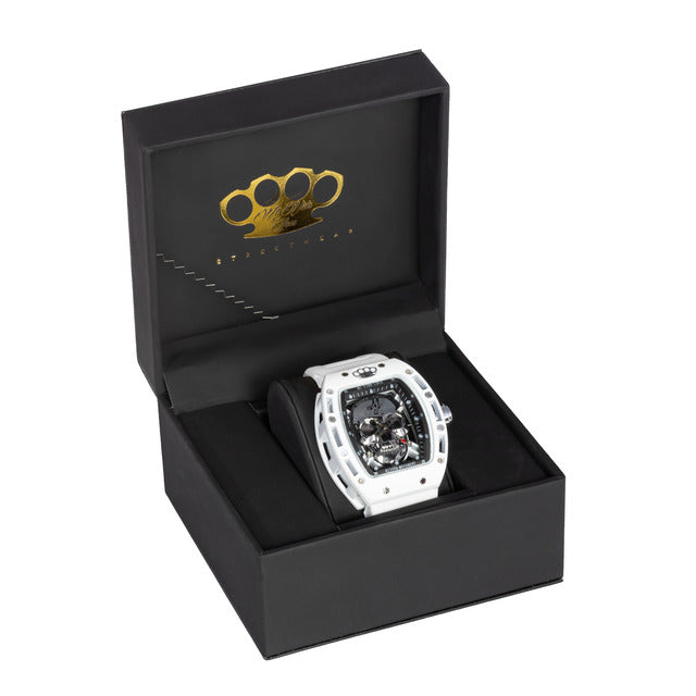 MVL "Skull" Limited Edition Watch - White/Silver