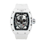 Charger l&#39;image dans la visionneuse de la galerie, Montre Édition Limitée MVL &quot;Skull&quot; - Blanc/Argent