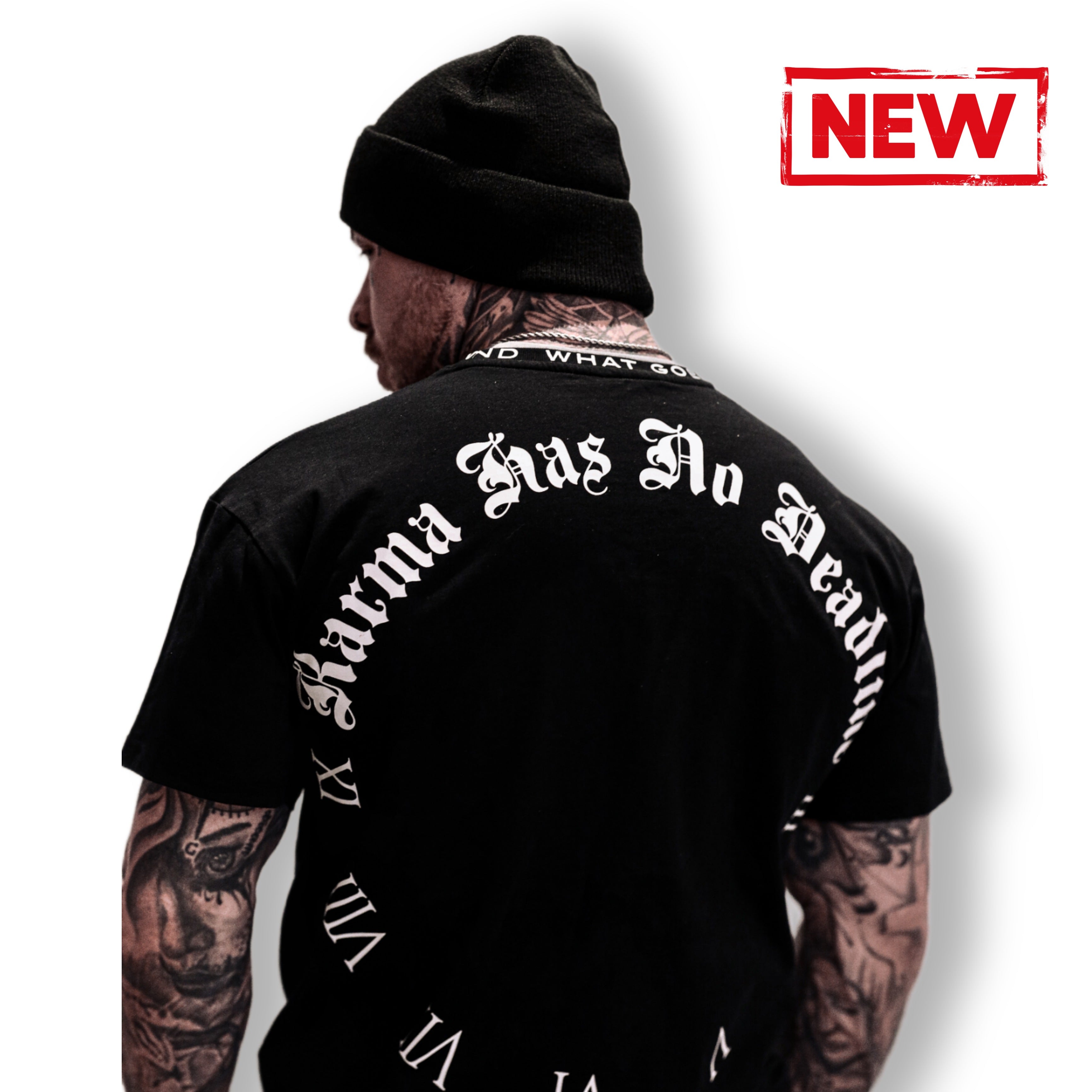 T-shirt oversize MVL "Karma has no date limite" - noir
