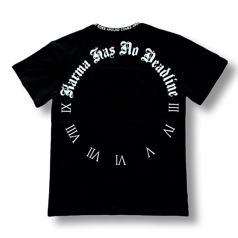 T-shirt oversize MVL « Karma has no deadline » - noir