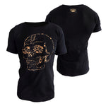 Laden Sie das Bild in den Galerie-Viewer, MVL Gold Kollektion &quot;Flower Skull“ T-Shirt