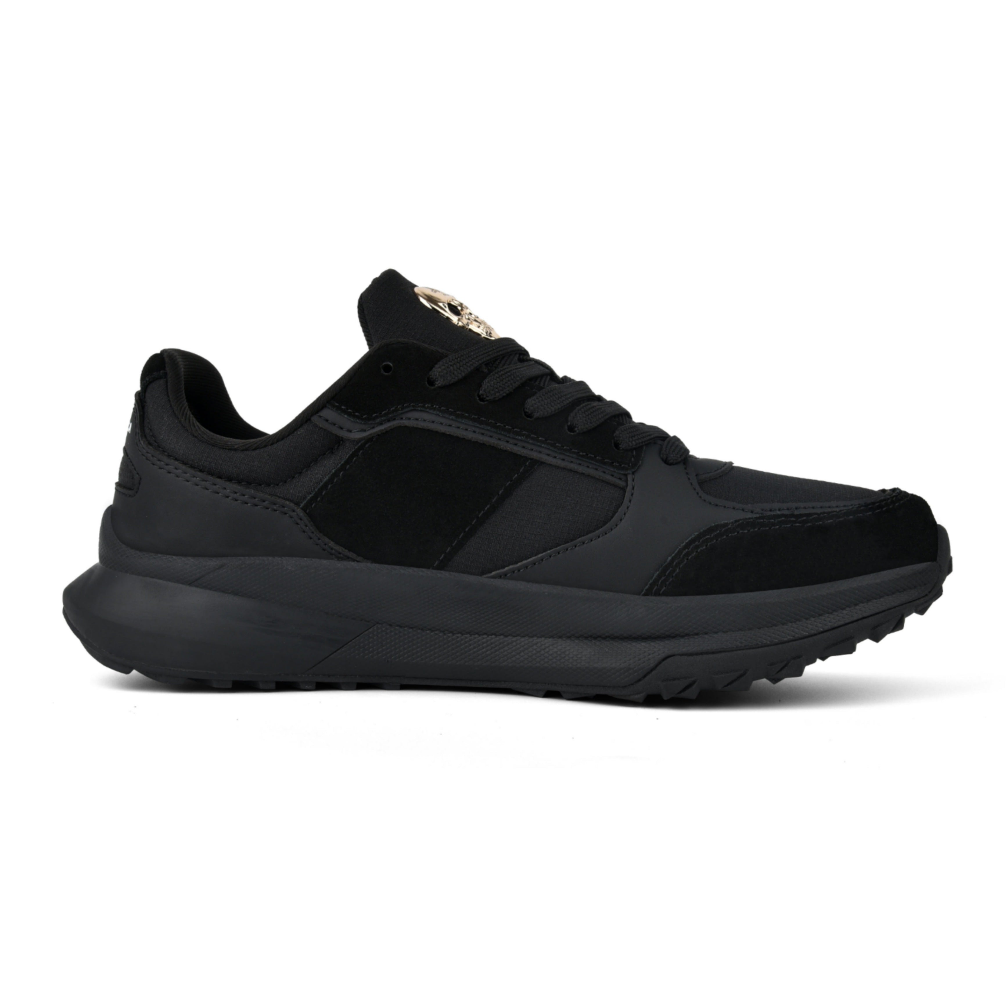 MVL Brass sneakers nere/dorate a forma di teschio