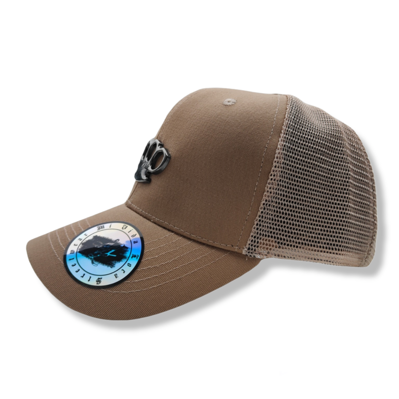 MVL Black line mesh cap - beige