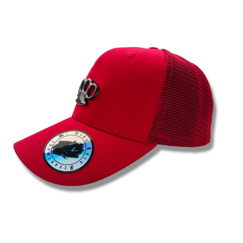 MVL Black line mesh cap - Red